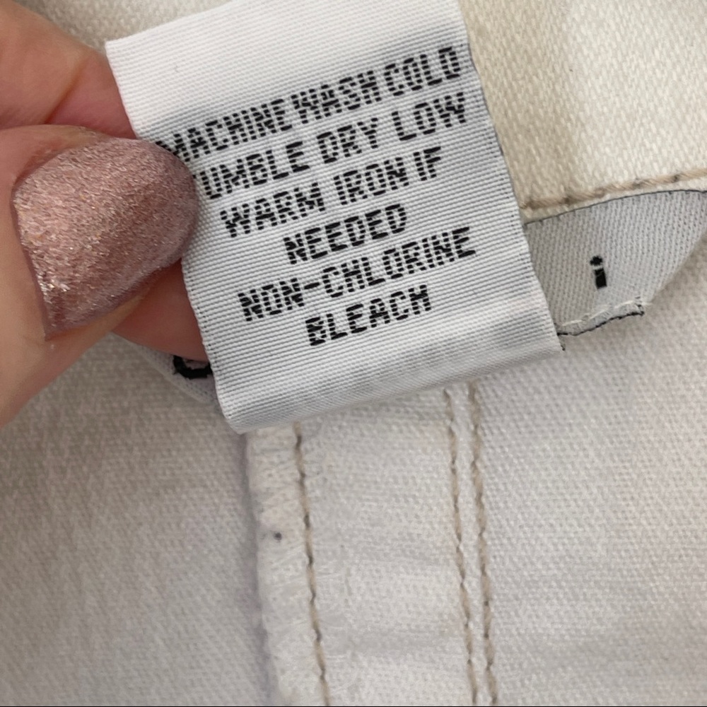 CAbi #249 Military Style Off White Safari Field Jean Jacket Women's S/M - Picture 6 of 7